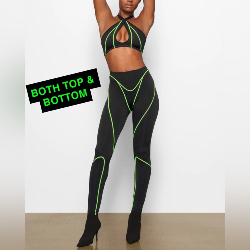Skims Moto Contour Full Leggings and Bra Set